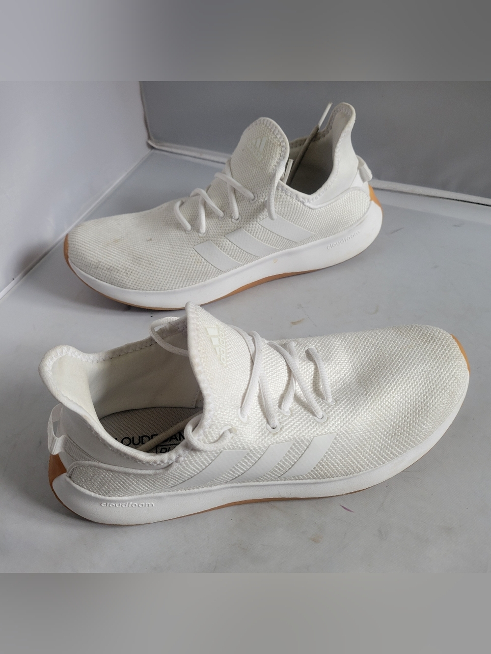 Adidas Cloudfoam Pure Running Shoe  Mens Size 11 White